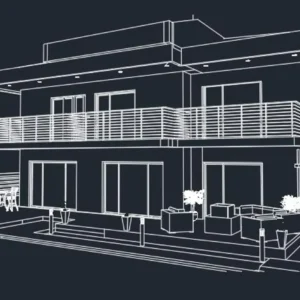 Modern Villa AutoCAD DWG (3D)